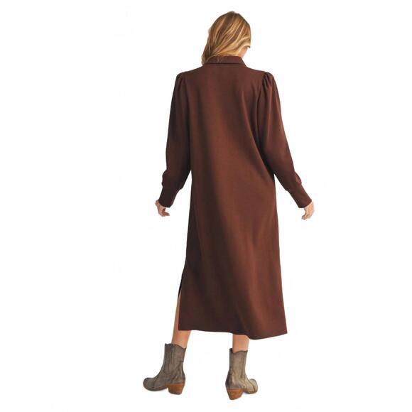 NEW JODIFL umber knit colored dress in brown - Picture 3 of 5